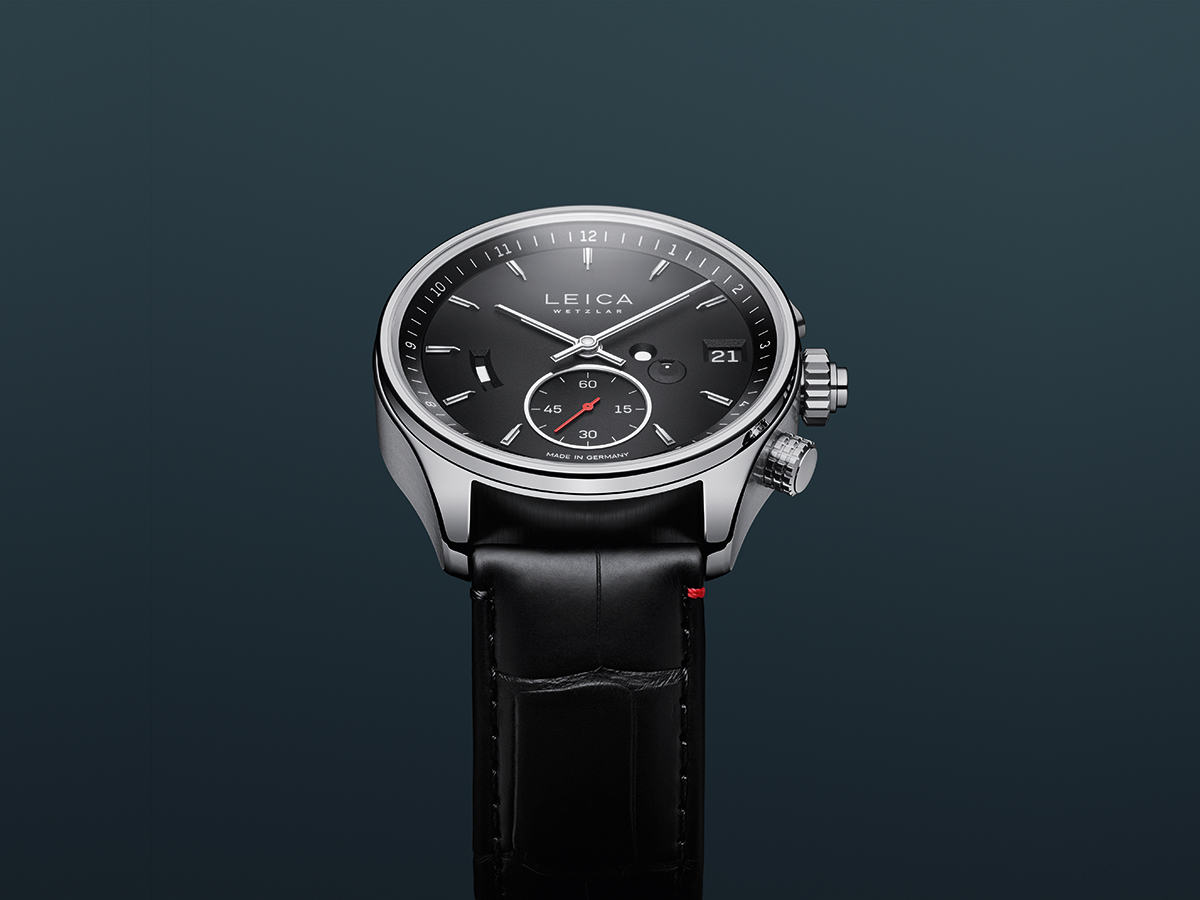 Leica l1 and leica l2 watches front angle