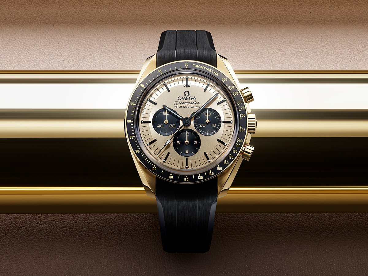 Omega speedmaster professional 2022 gold and black dial