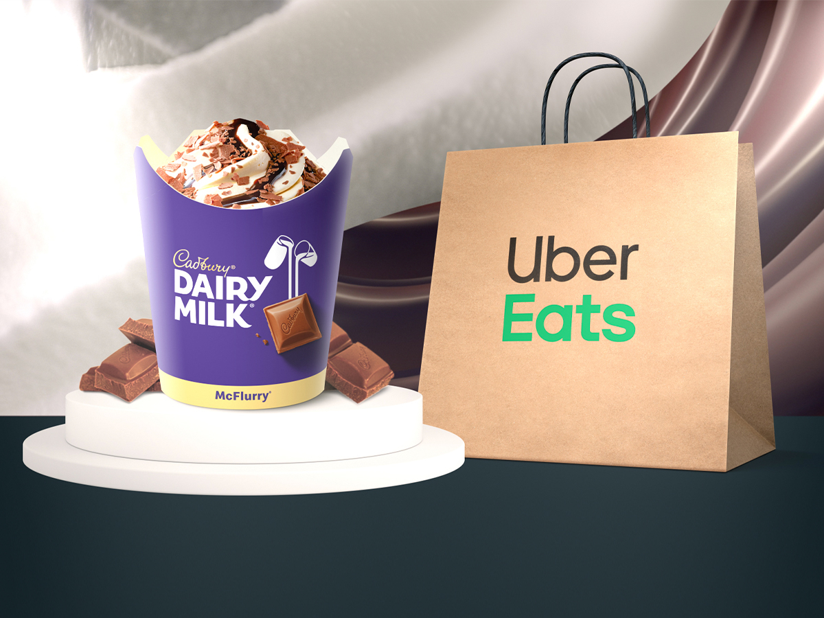 Uber eats mcdonalds and cadbury team up for a bonkers mcflurry