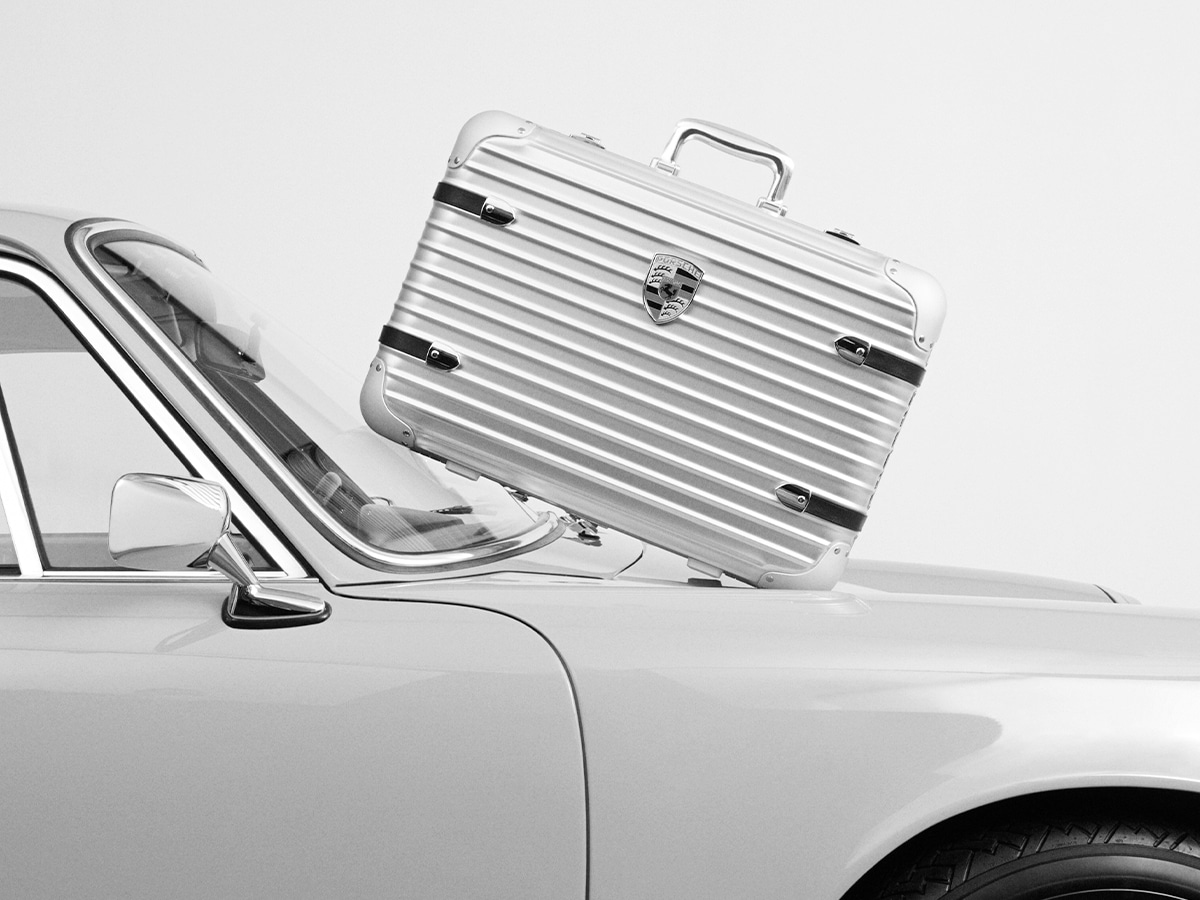 RIMOWA X Porsche Hand-Carry Case Pepita Launch
