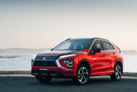 Mitsubishi eclipse cross by the water