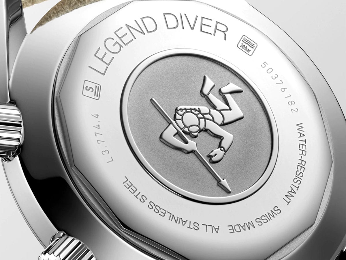 New longines legend diver colours back details