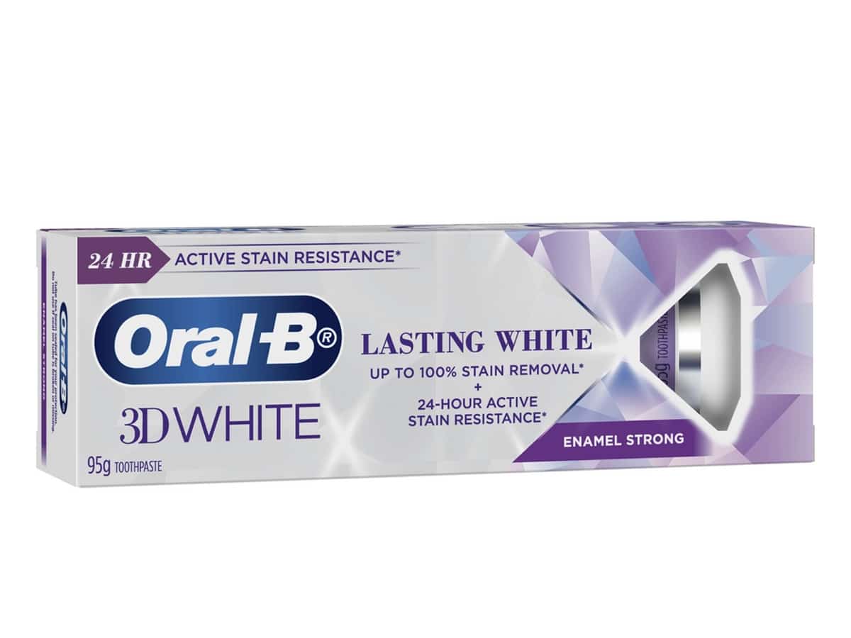 Oral b 3d white lasting white enamel strong toothpaste 95g