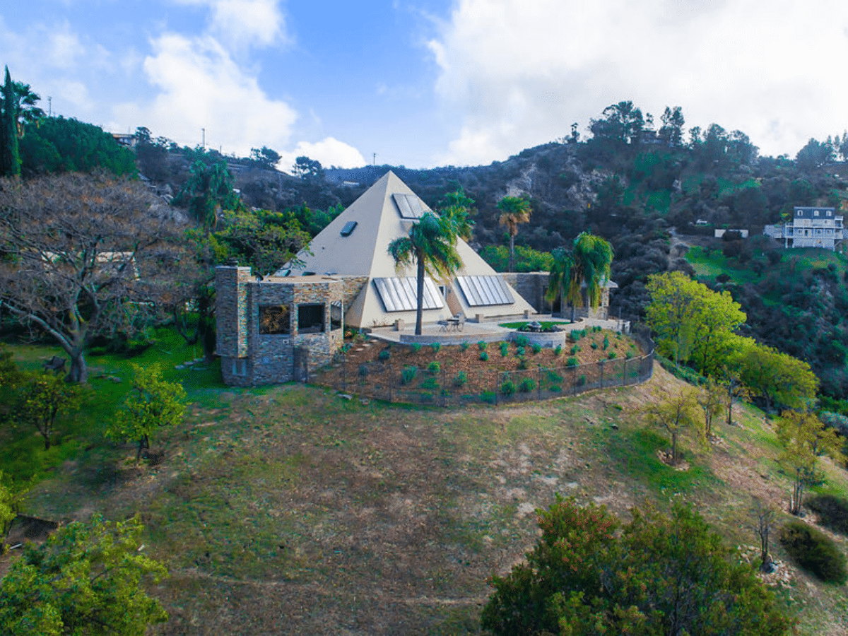 Pyramid house backyard