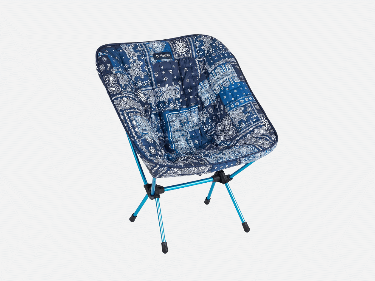 Blue bandana chair seat warmer