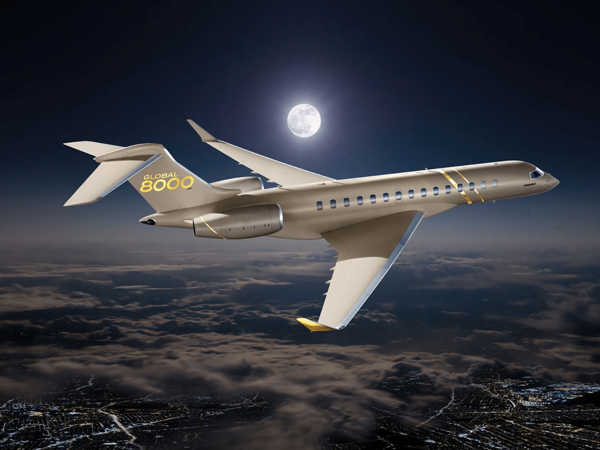 Bombardier global 8000 private jet