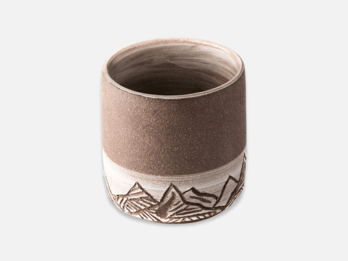 Huckberry uzumati ceramics mountain scape mug