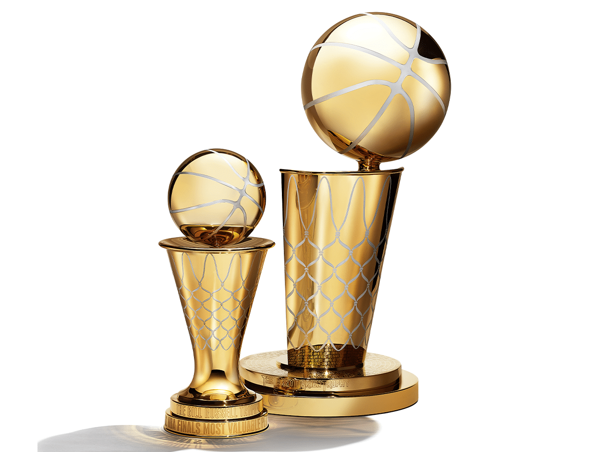 The Larry O’Brien Trophy and The Bill Russell Trophy