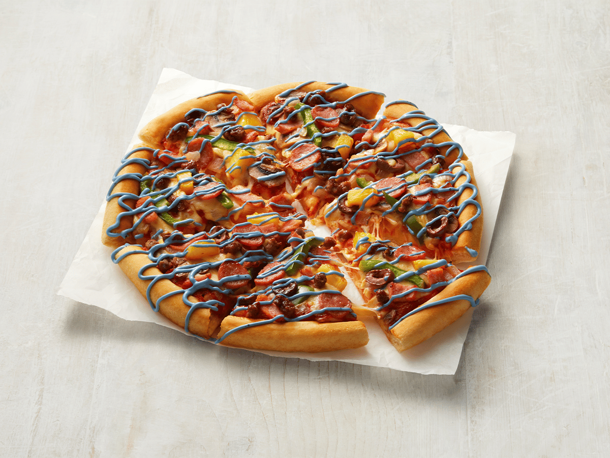 Pizza hut state of origin pizza blue