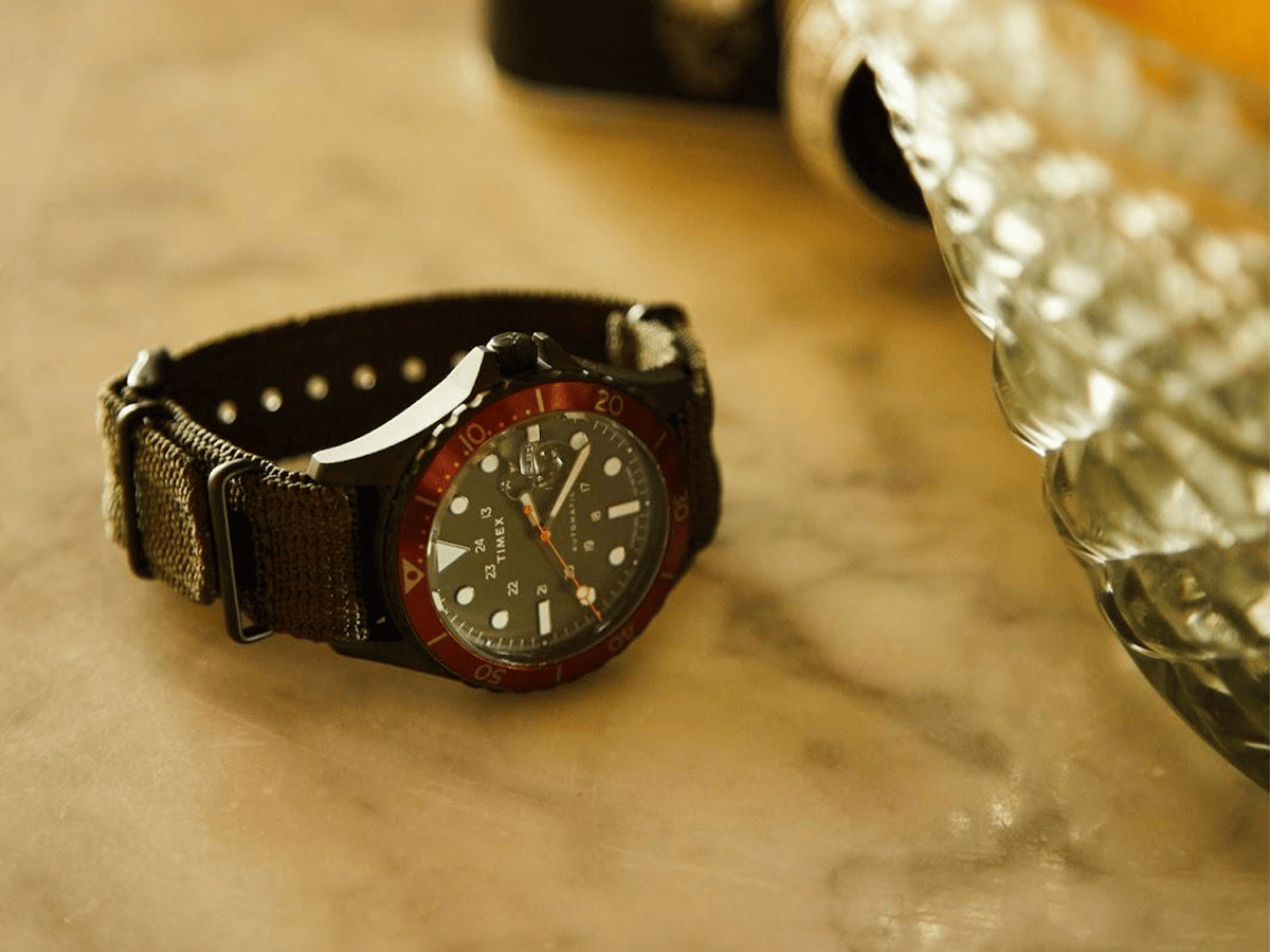 Todd snyder x timex utility ranger on table