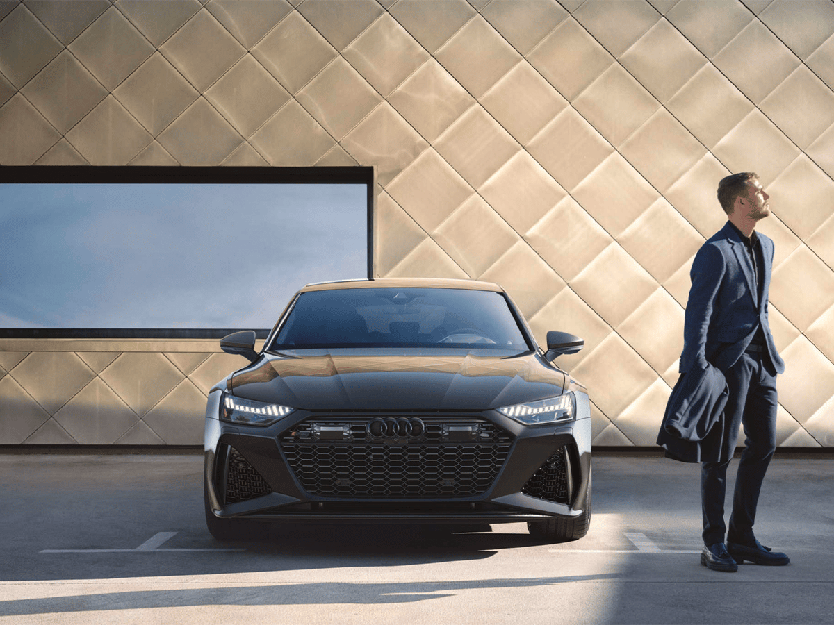 Audi rs7 executive edition with person