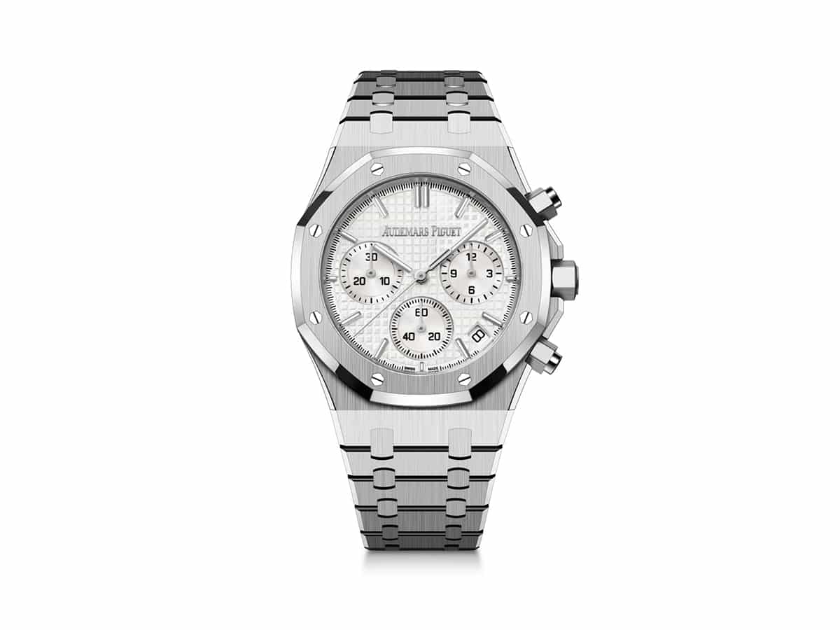 Royal oak selfwinding chronograph 50th anniversary stainless steel with silver dial