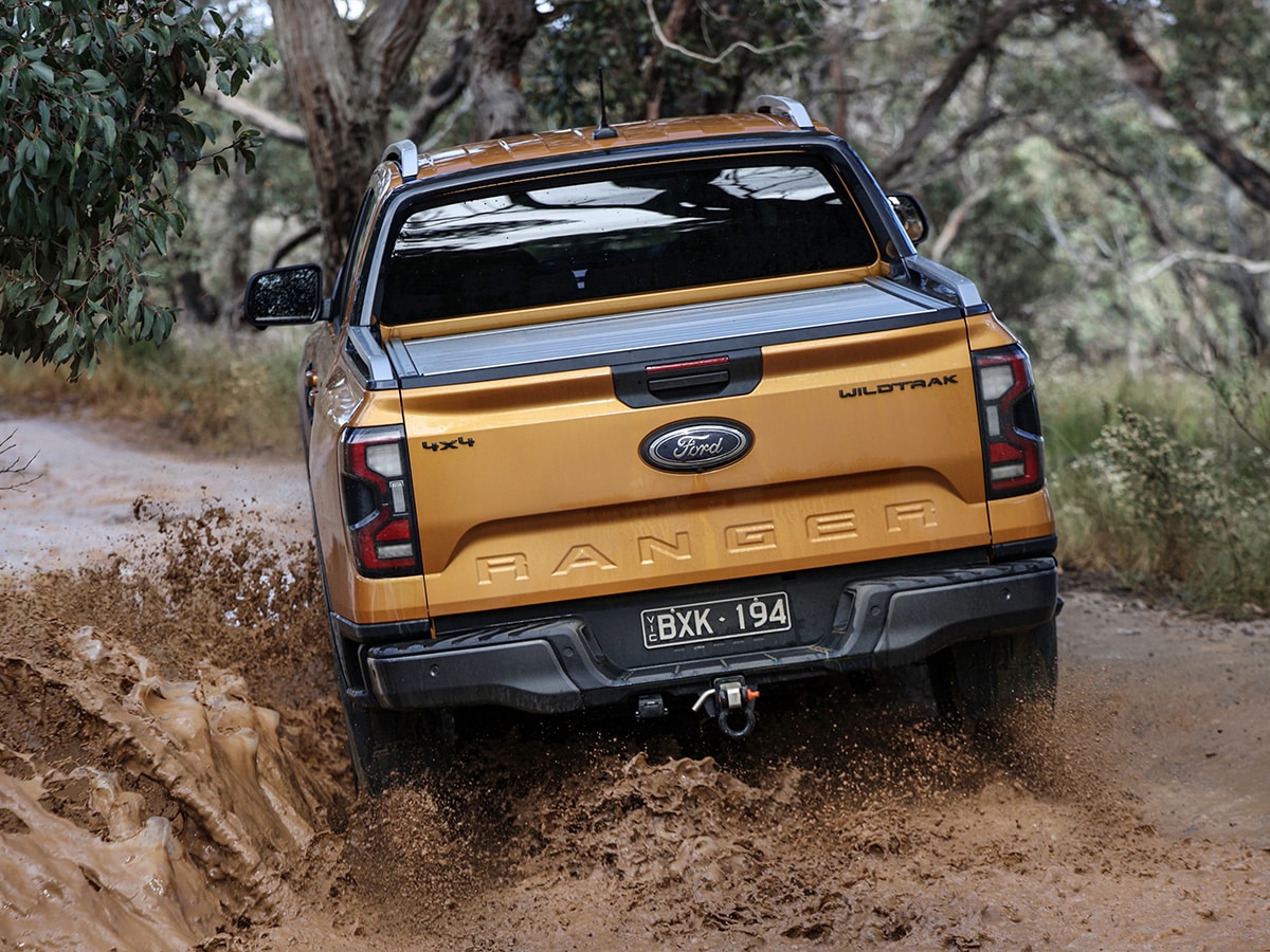 New ford ranger wildtrak rear end in mud