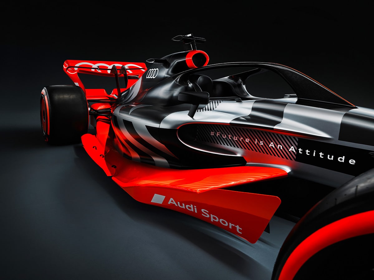 Audi formula 1 car close up 1