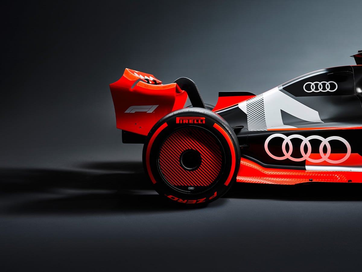 Audi formula 1 car close up 2