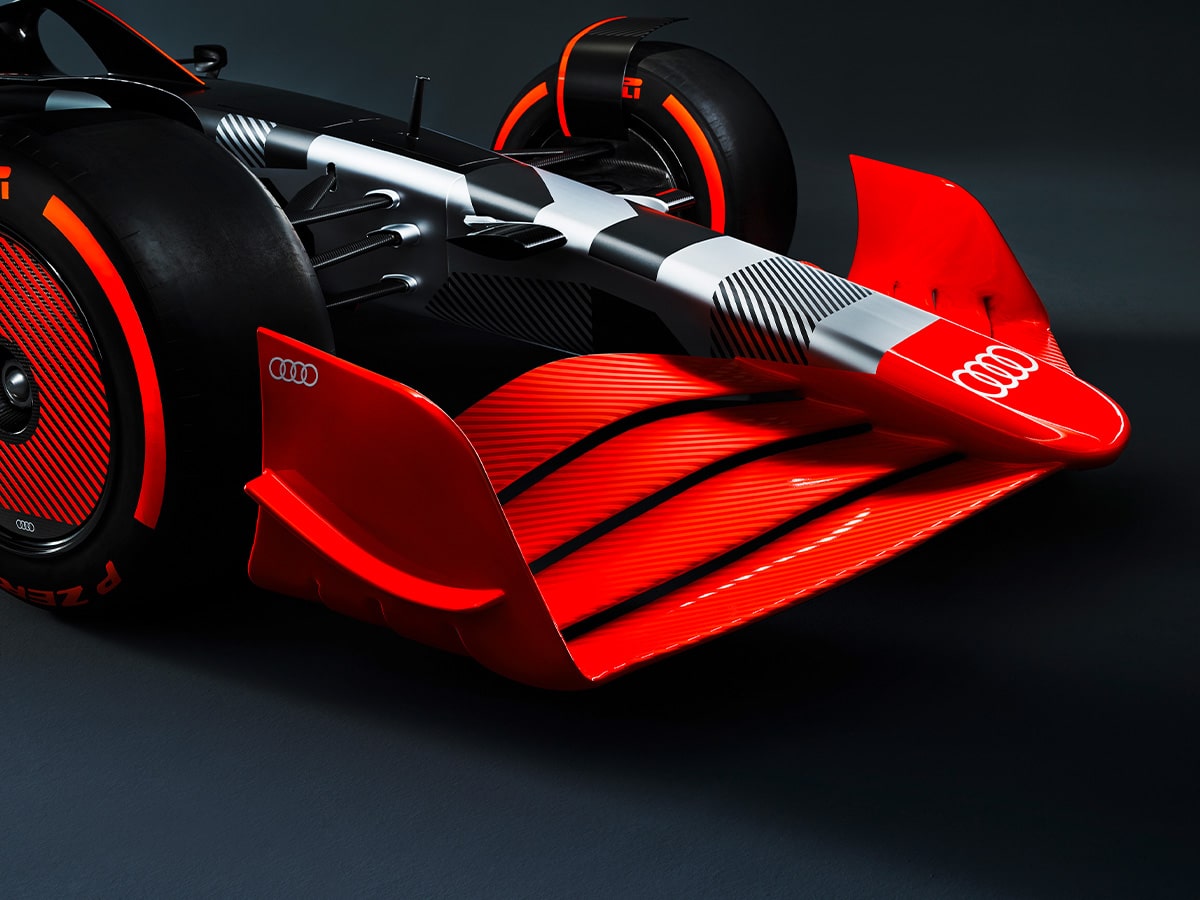 Audi formula 1 car close up 3