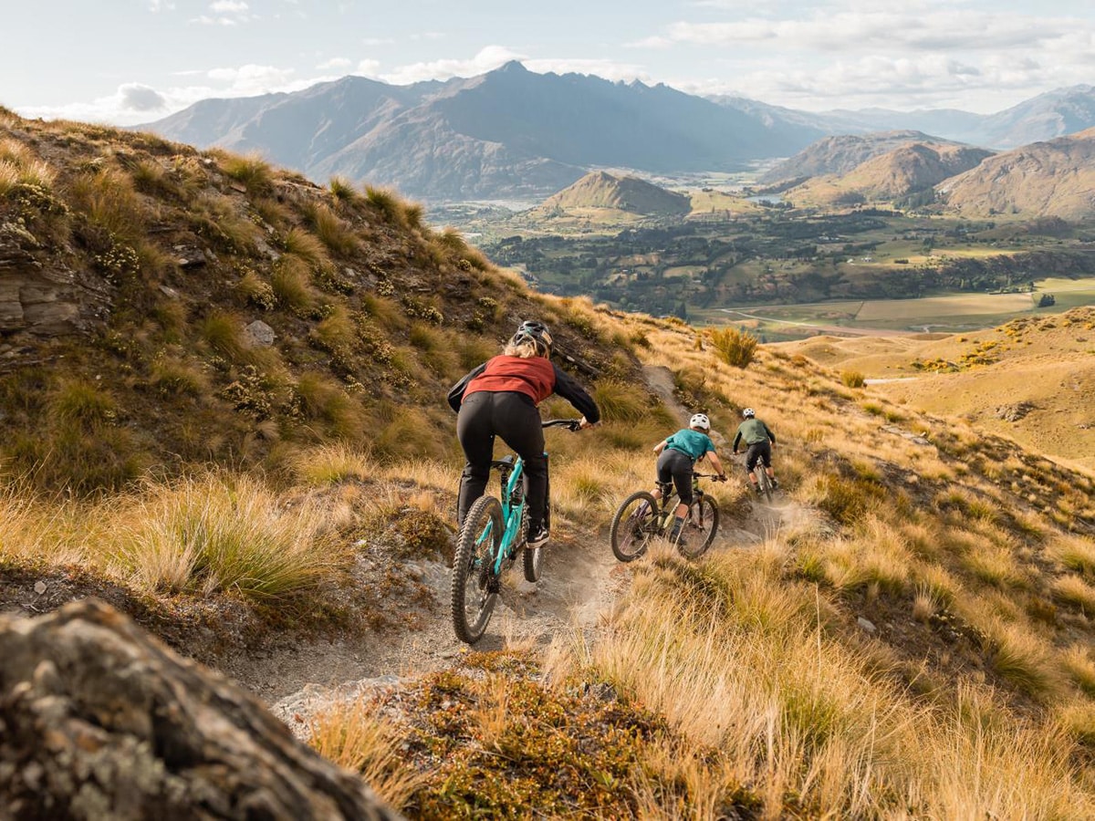 Mountain biking trail at Coronet Peak