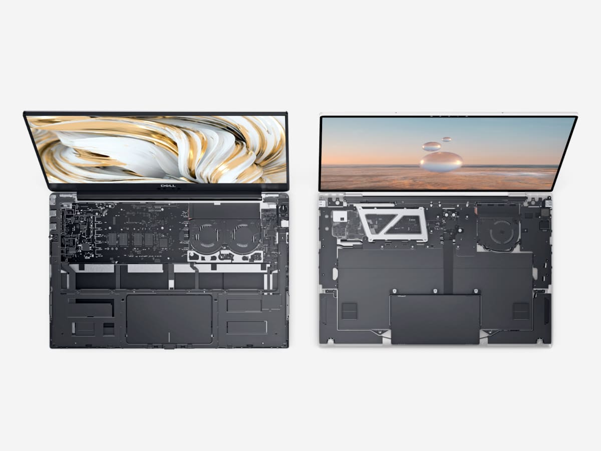 XPS 13 9305 (left) compared to new XPS 13 9315 (right) | Image: Dell