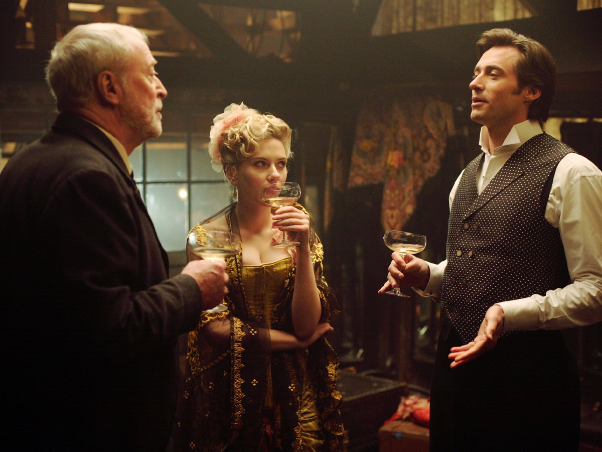 Michael Caine, Scarlett Johansson and Hugh Jackman in 'The Prestige' | Image: Francois Duhamel/Warner Bros and Touchstone Pictures