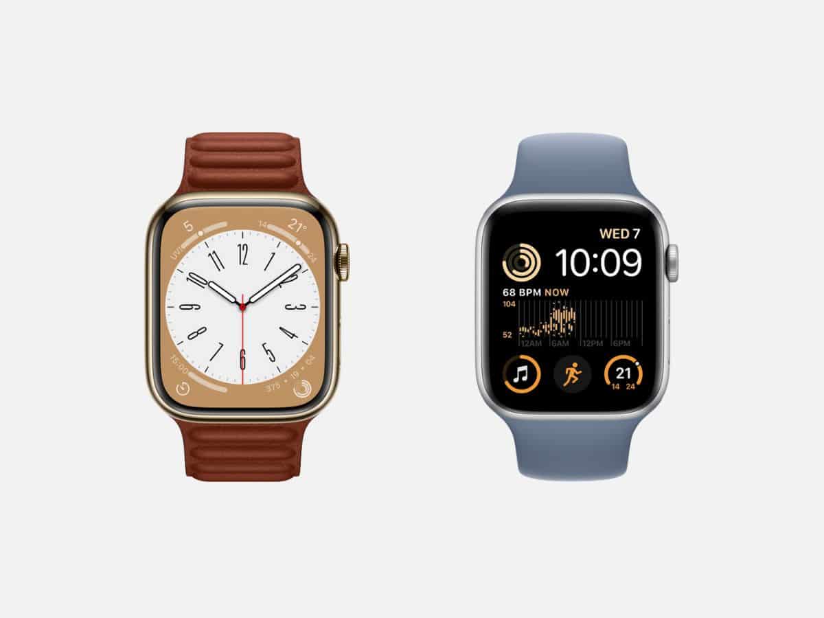 Apple watch series 8 and apple watch se