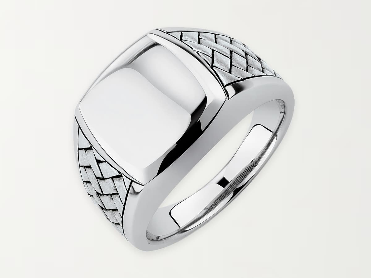 Michael hill mens signet ring in sterling silver