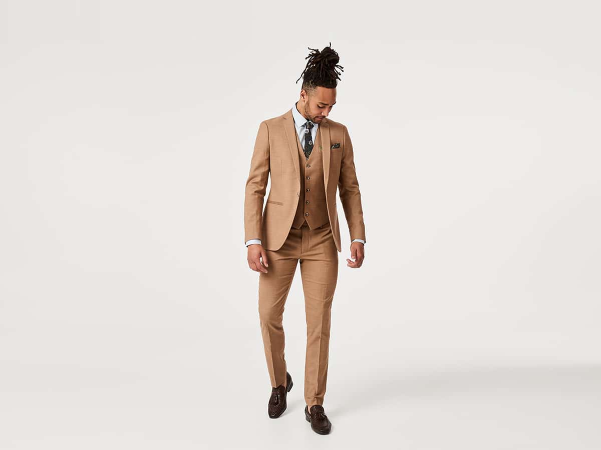 Politix brown alvi suit