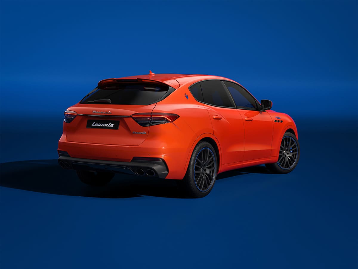 2023 maserati levante ftributo special edition orange rear end