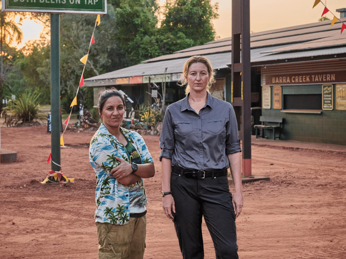 Madeleine Sami and Kate Box in 'Deadloch'