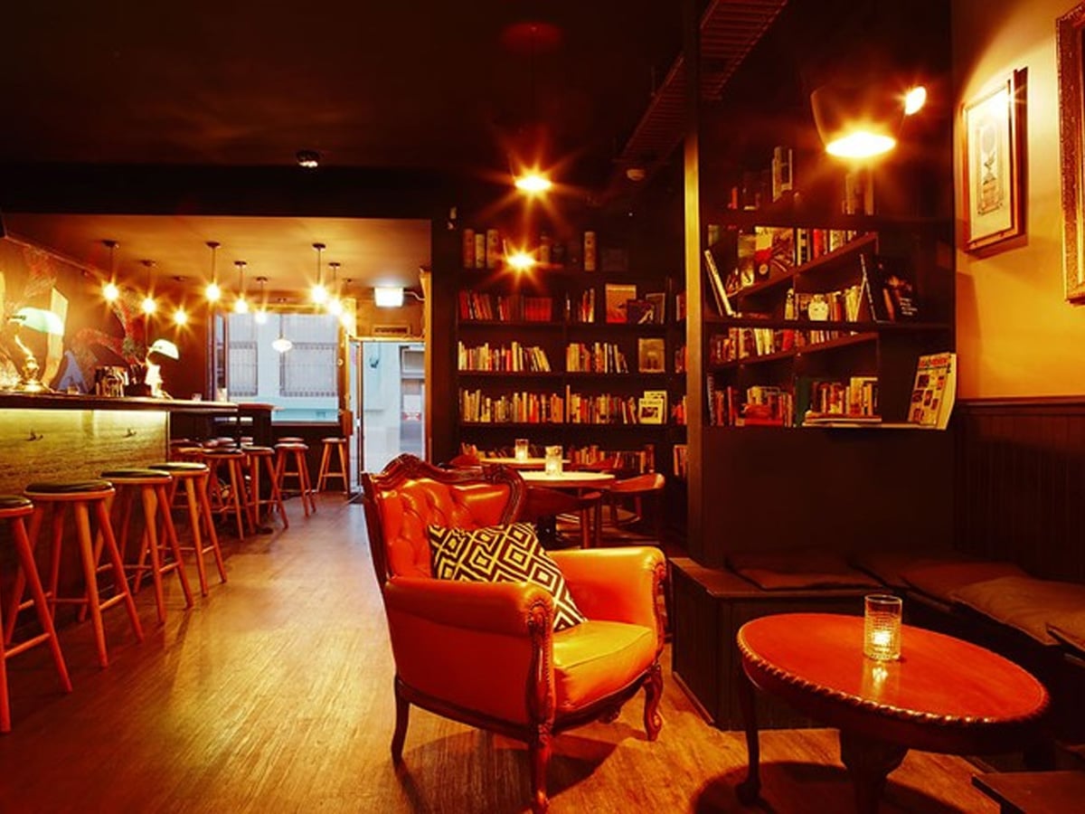 The bibliotheca bar and book exchange