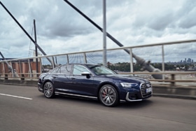 2022 audi s8 on the road