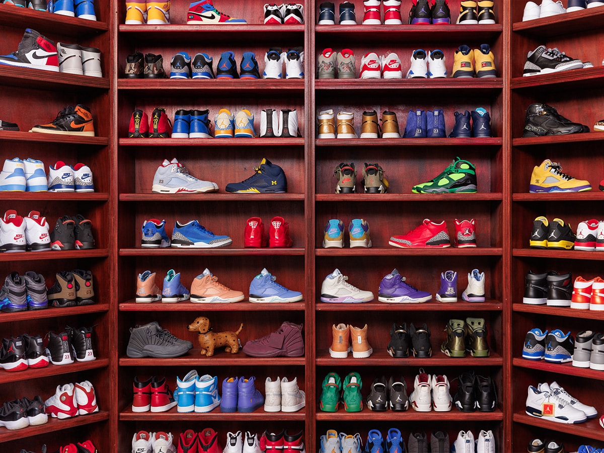 Dj khaled sneaker closet airbnb 1