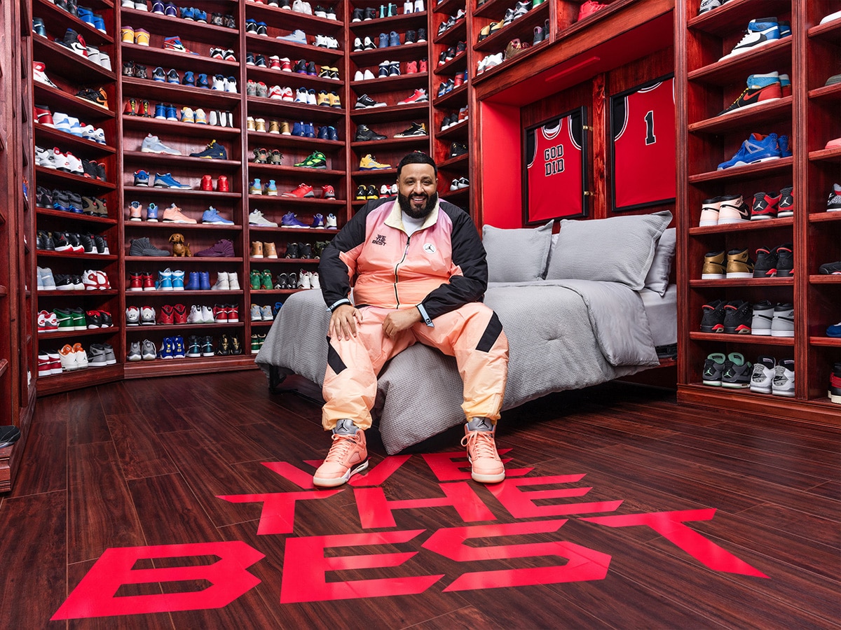 Dj khaled sneaker closet airbnb 4