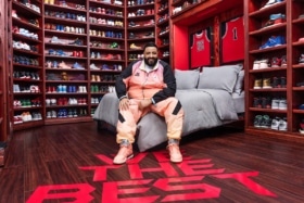 Dj khaled sneaker closet airbnb 4