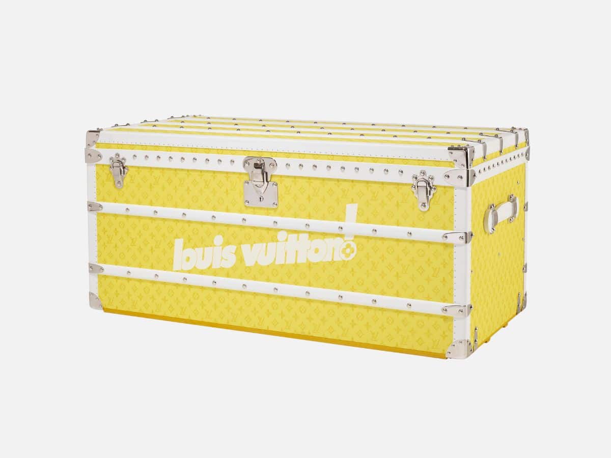 Louis vuitton limited edition yellow steamer trunk by virgil abloh