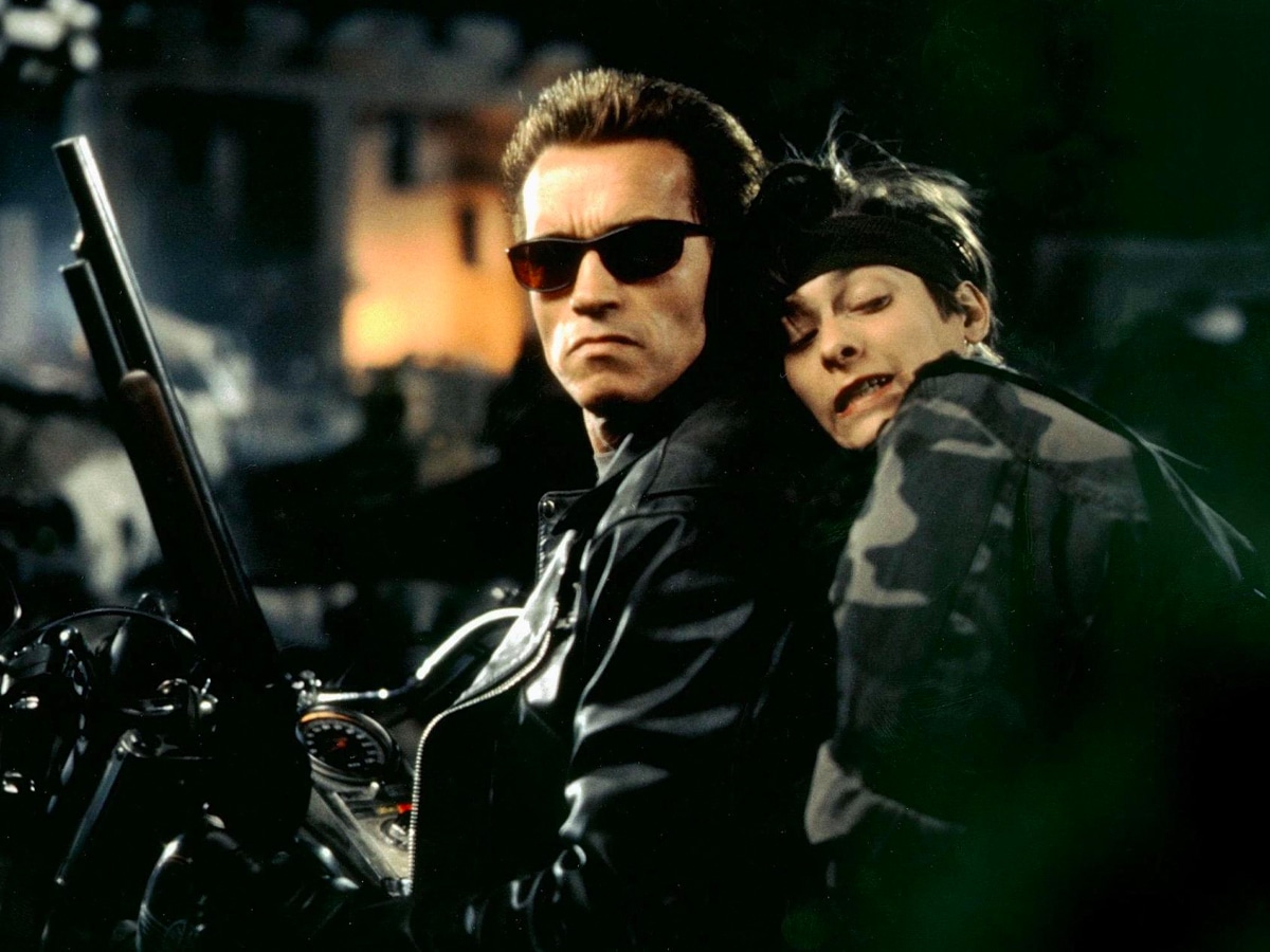 Arnold Schwarzenegger and Edward Furlong in 'Terminator 2: Judgment Day'