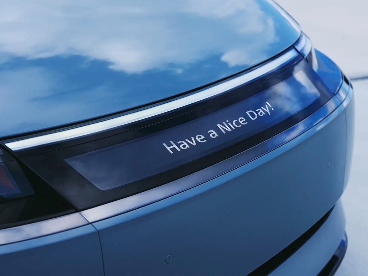 Afeela 1 front end message bar