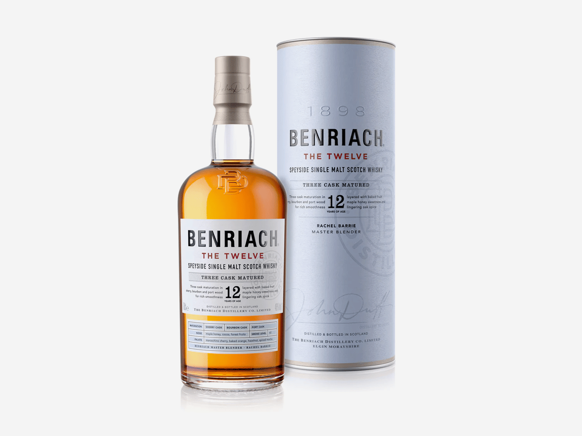 Product image of Benriach The Twelve Single Malt Scotch Whisky bottle and packaging