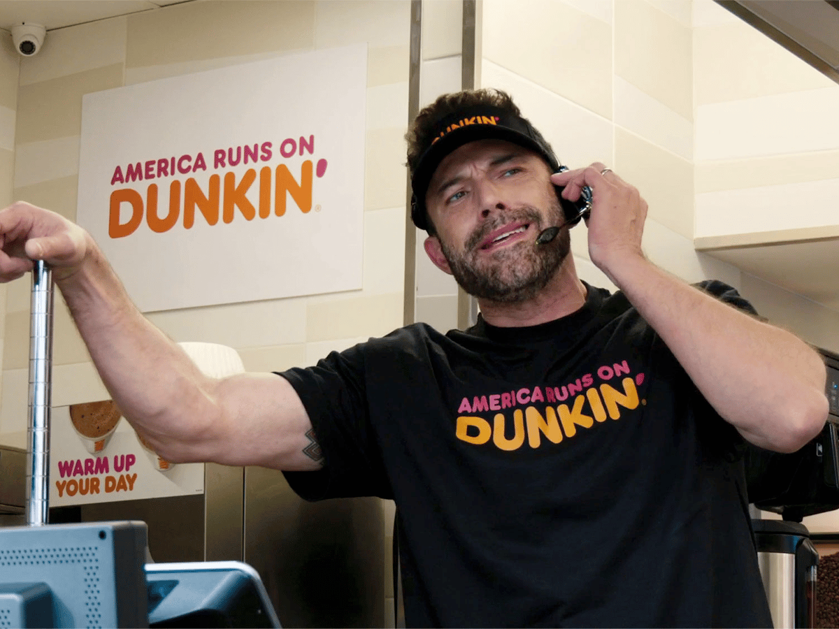 Ben Affleck in the Dunkin' Donuts Super Bowl commercial | Image: YouTube