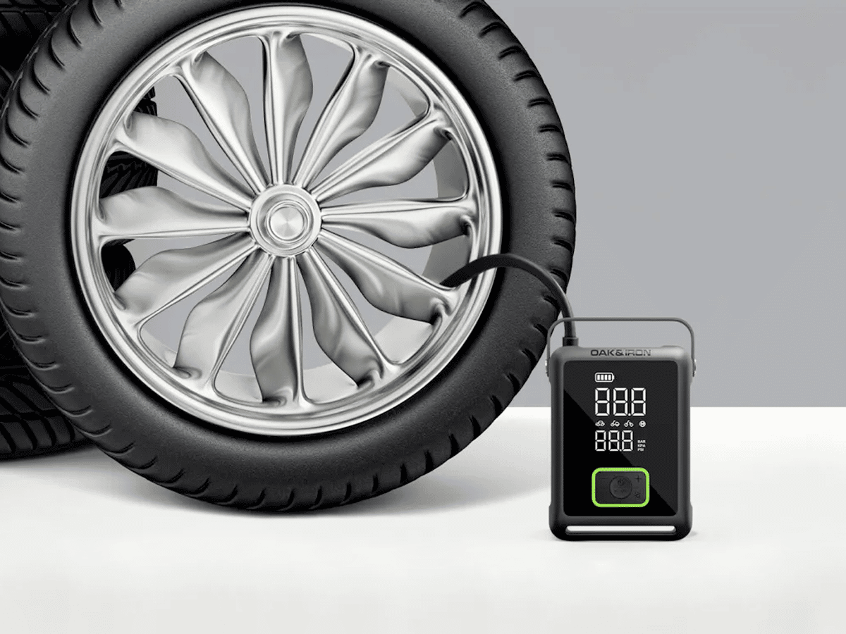 ONE Pro Portable Tire Inflator | Image OAK & IRON TECH