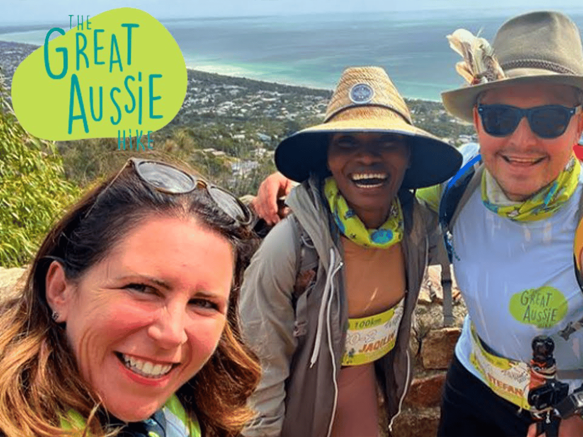 Selfie of three Great Aussie Hike participants