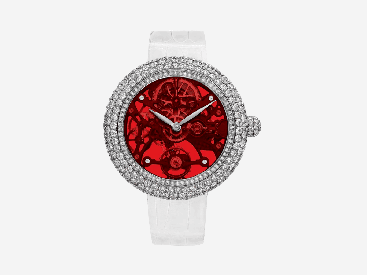 Brilliant Skeleton Northern Stainless Steel Red | Image: Jacob & Co