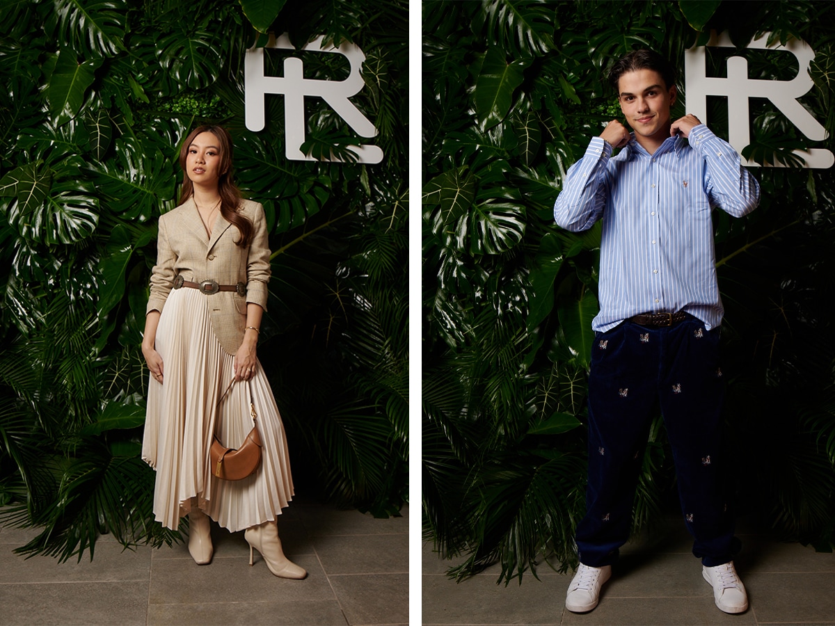 Ashleigh huynh and harvey petito at ralph lauren sydney party