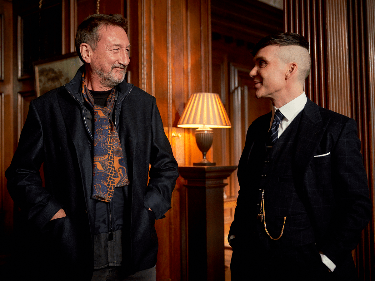 Steven Knight on the set of 'Peaky Blinders | Image: BBC