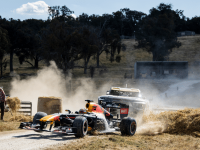 Daniel Ricciardo Tears Up Australian Outback in a Red Bull F1 Car