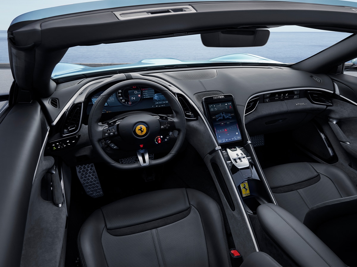 Ferrari roma spider interior dashboard