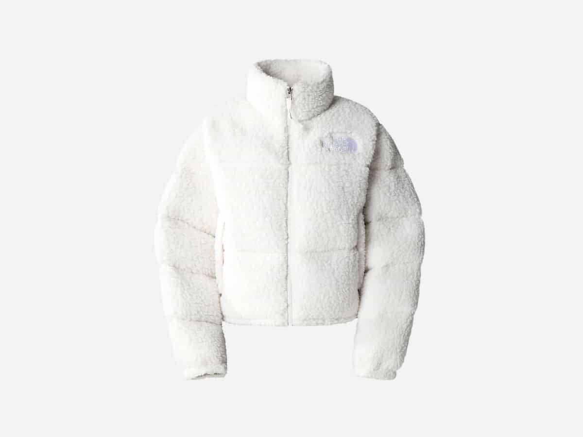 The north face high pile nupste in white
