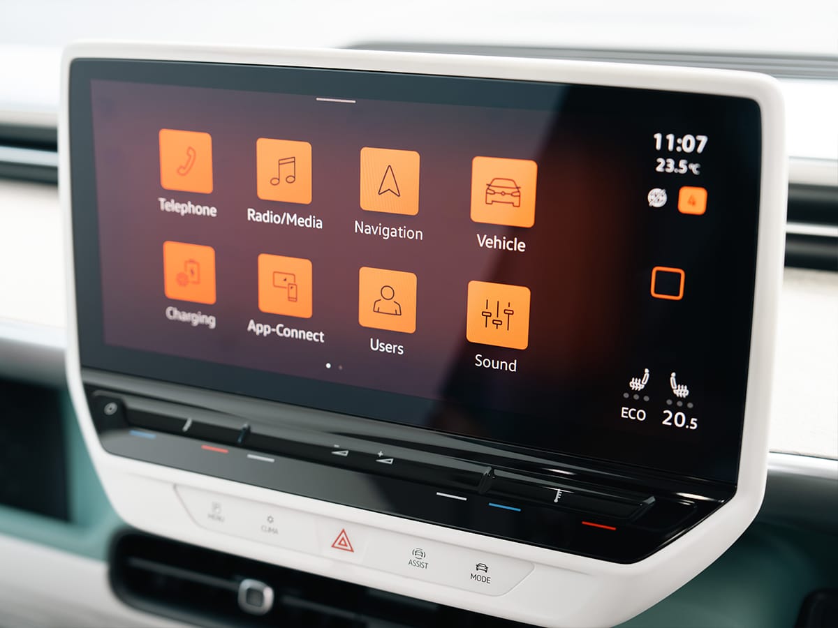 Vw id buzz australia infotainment screen