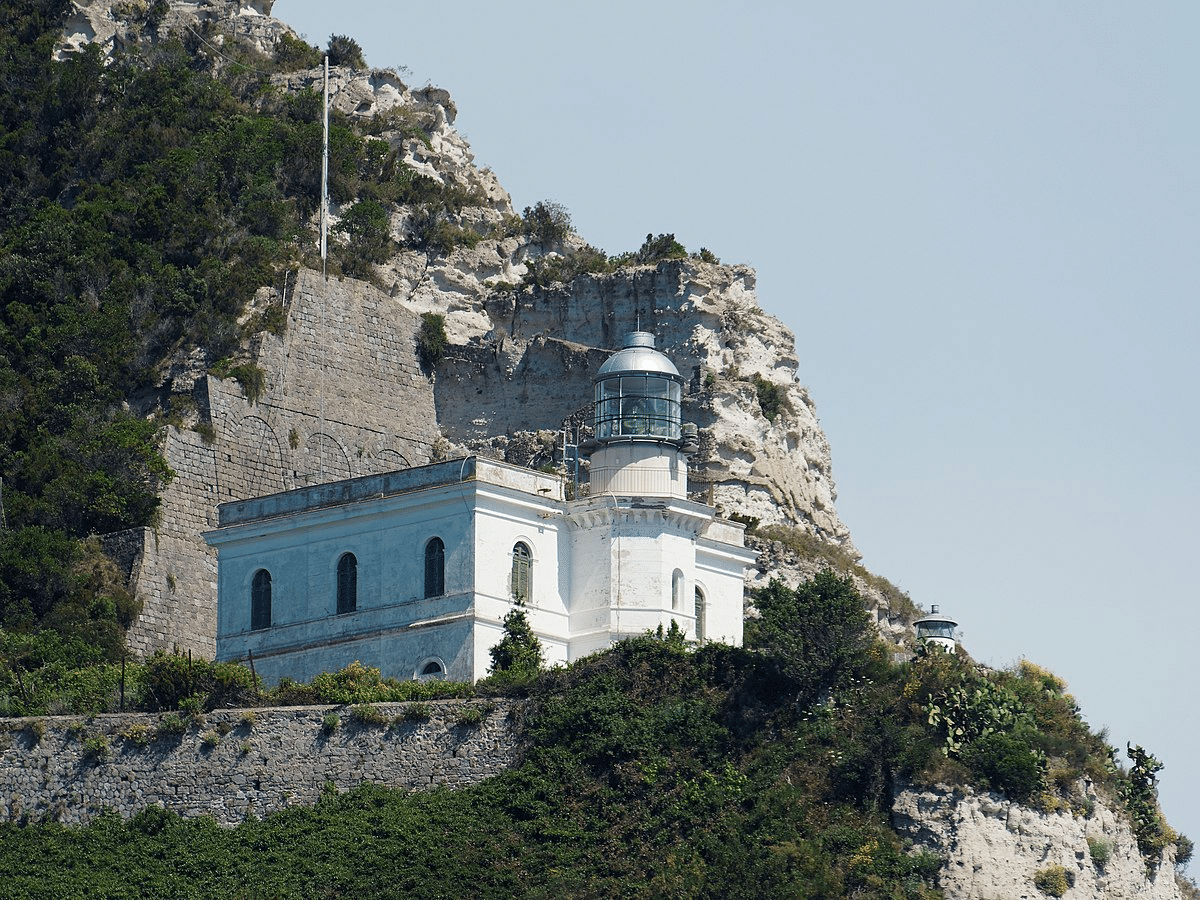 Lighthouse in italys faro punta imperatore