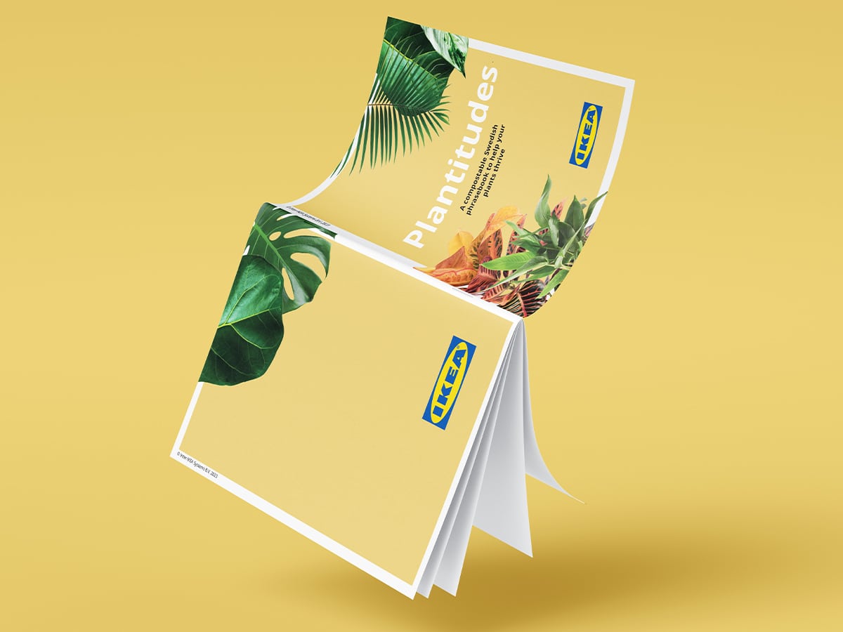 Ikea launches world first compostable book full of plant loving phrases