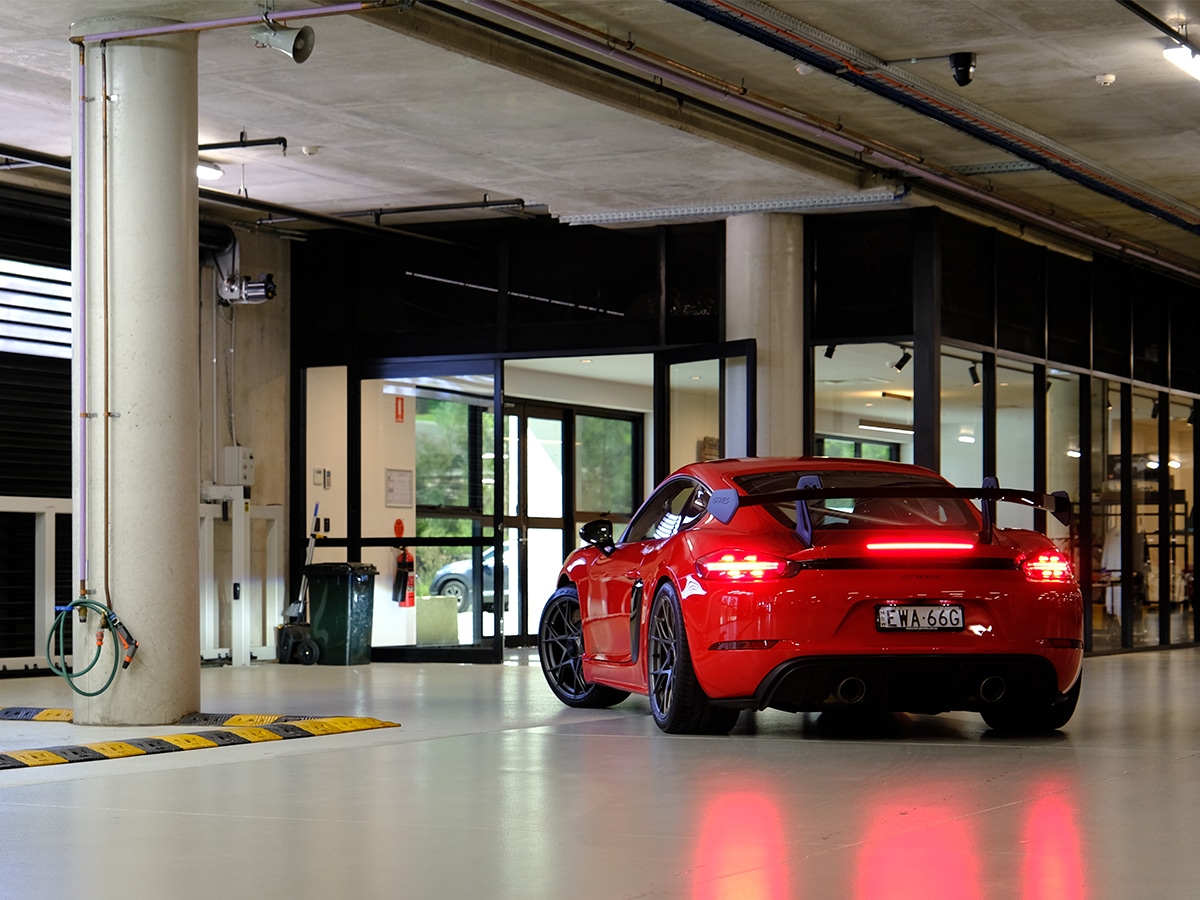 Stash sydney car storage facility with porsche